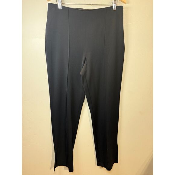 Nic + Zoe Avenue Side Slit Straight Pants Women’s Size 14 Black Onyx - Picture 4 of 9